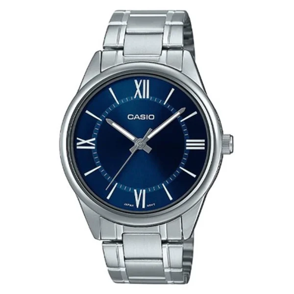 Casio Analog Stainless Steel Band Watch for Men - MTP-V005D-2B5UDF